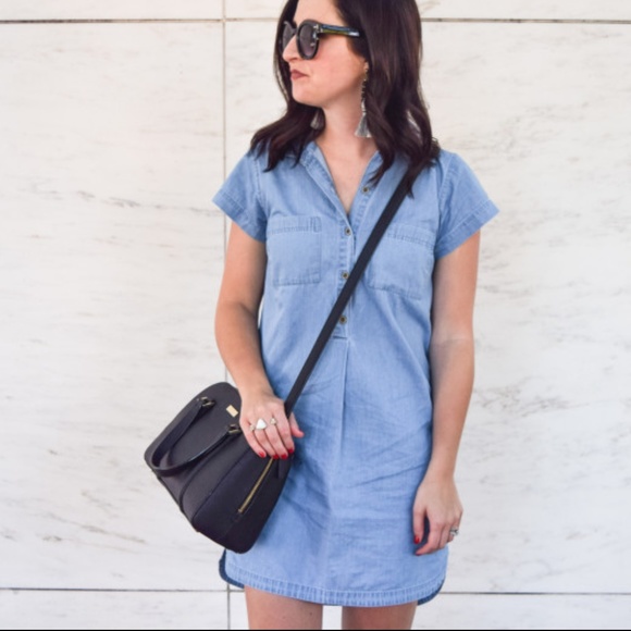 old navy chambray shirt dress